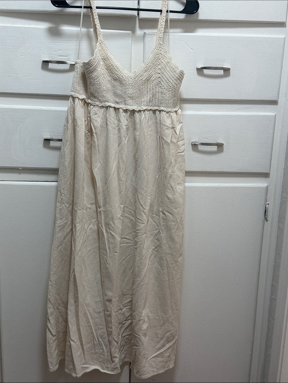Cream Crochet Bodice Maxi Dress - Women